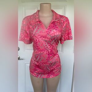 Jofit Vibrant Pink and White Top